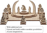 Demonic Altar with 4 Skull Pillars & 1 Guard Miniature - Dungeoneers Den